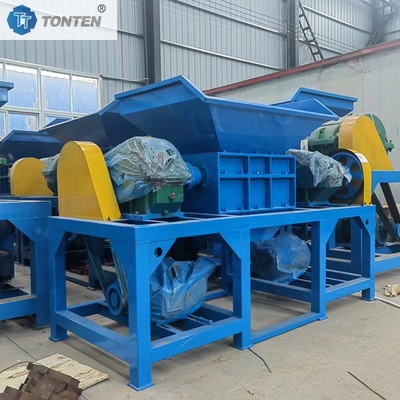 Υφαντός Σάκος Διπλού Άξονα Τεμαχιστής Τεμαχισμού Παλαιού Υφάσματος Ξύλου Μηχανή