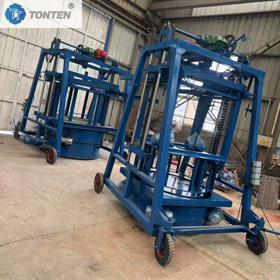 Κινητός τύπου σκυρόδεμα δαχτυλίδι σωλήνα και σωλήνα τούβλο κατασκευής μηχανή για έργα διατήρησης του νερού